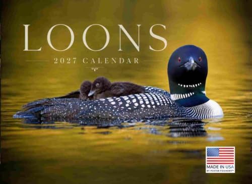 Loons Lake Birds Wildlife Photography 2027 Wall Calendar
