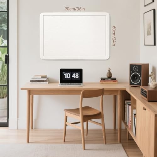 Felt Bulletin Board 36x24 inches, Decorative Pin Board for Home & Office