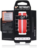 Gruv Gear Fret Wrap & Guitar Mute, Fretwrap for Acoustic, Electric & Bass | String Dampener Recording, Tapping & Practice Accessory (1 Pack, Small Red/White, Fits 4 String Bass, 6 String Guitar)