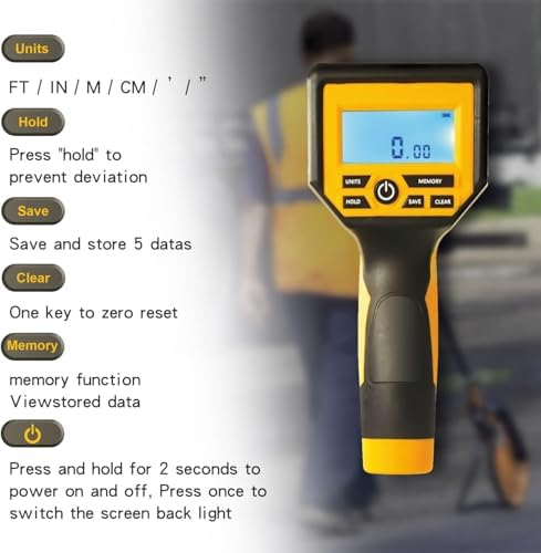 Zozen Measuring Wheel Digital Display,20 Marking Flag&Holder, Foldable
