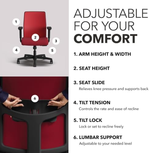 HON Ignition 2.0 Low Back Ergonomic Office Chair, Desk Chair, Bullseye