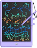 Bravokids 10 Inch LCD Writing Tablet for 3-8 Year Olds - Electronic Drawing Pad and Doodle Board as Educational Birthday Gifts for Girls and Boys (Purple)
