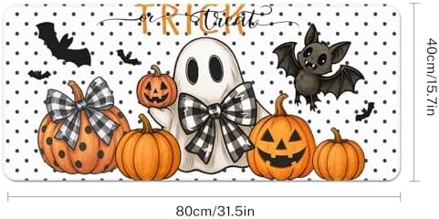 Britimes Large Mouse Pad, Mouse Pad, 31.5 x 15.7 Inch, Halloween Cute Ghost