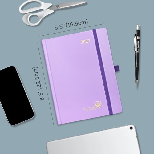 POPRUN 2027 Planner Weekly and Monthly, 6.5" x 8.75", Daily Calendar Book