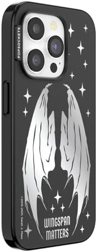 PopSockets iPhone 15 Pro Phone Case with MagSafe- Wingspan | Magnetic, Wireless Charging, Camera & Drop Protection, Bookish, Acotar, Throne, Glass, Sarah