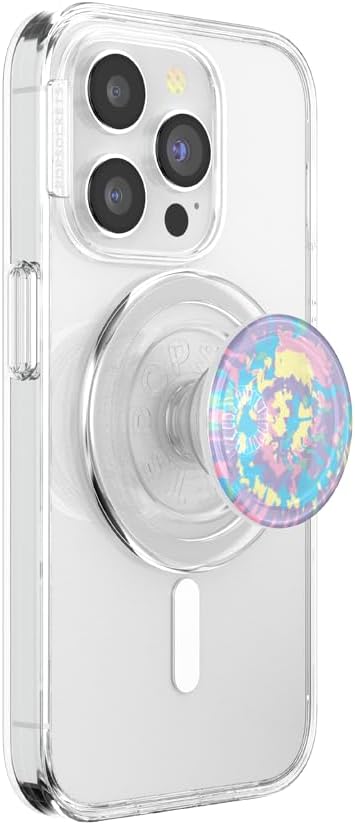PopSockets Phone Grip for MagSafe, Magnetic Holder- Marble Swirl | Removable, For Kindle / Android / iPhone, With Magnet, Rainbow, Colorful, iPad, Removable, Popper