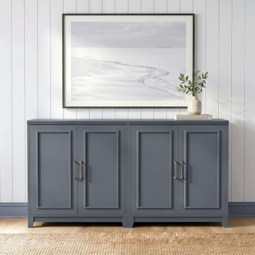 Martha Stewart Lily Pond Modular Storage Cabinet, Slate Blue, Set of 2