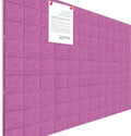 Honoson 12 Pack Felt Bulletin Board Tiles with Safe Adhesive, Purple