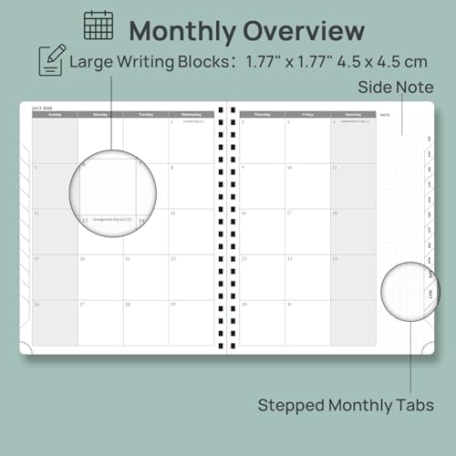 POPRUN Planner 2026-2027 (Large - 8.5'' x 10.5'') Academic Weekly Planner
