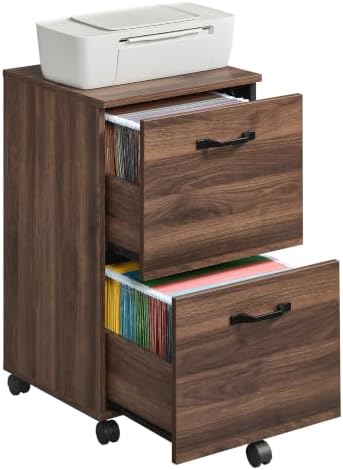 VASAGLE 2-Drawer File Cabinet, Small Rolling Filing Cabinet