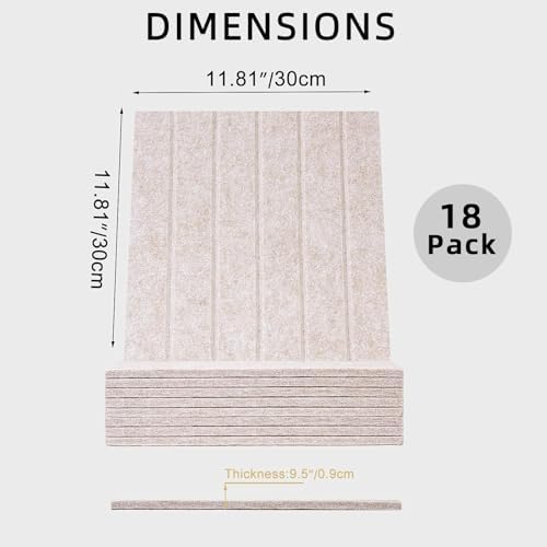 Large Felt Bulletin Board, 35.4"x70.8" Cork Board Alternative, Adhesive Cork Board with 30 Pushpins, Wall Pin Board, Bulletin Board for Office, 18 Pack, Oatmeal