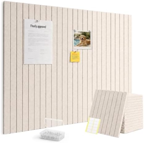 Large Oatmeal Felt Bulletin Board 16-Pack, 48" x 48" Corkboards