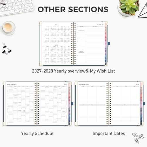 RETTACY 2027 Planner, Weekly and Monthly, Large Size (8.5" x 11")