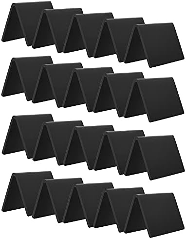 AITEE 20 Pack Acrylic Mini Chalkboard Signs Small Tent Blackboard V-Shaped