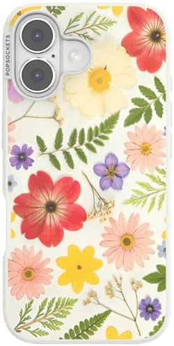 PopSockets iPhone 17 Phone Case with MagSafe- Wild Blooms | Magnetic, Wireless Charging, Camera & Drop Protection, Western, Boho, Aesthetic, Flower, Floral