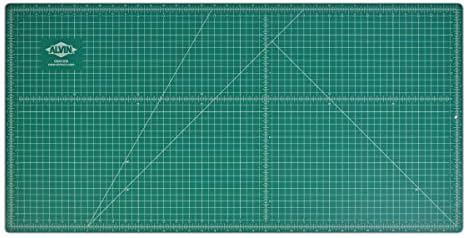 ALVIN GBM Self-Healing Cutting Mat 18 x 36 inch | Double-Sided Green/Black | 5-Layer Gridded Surface for Arts, Crafts and Sewing - Model GBM1836