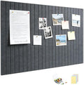 Felt Bulletin Board Tiles, 6 Pack Combination 60×90cm Felt Pin Board with 30 Colored Pushpins & 40 Traceless Adhesive Tabs for Home Office Classroom, Charcoal Gray