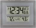 La Crosse Technology 512-85937 Gray Atomic Digital Clock with Temperature