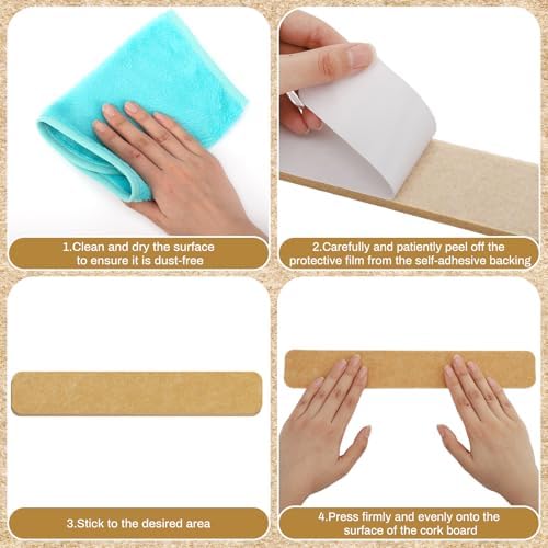 5 Pack Felt Bulletin Board Strips, 13x2 Inch Pin Board, Cork Boards