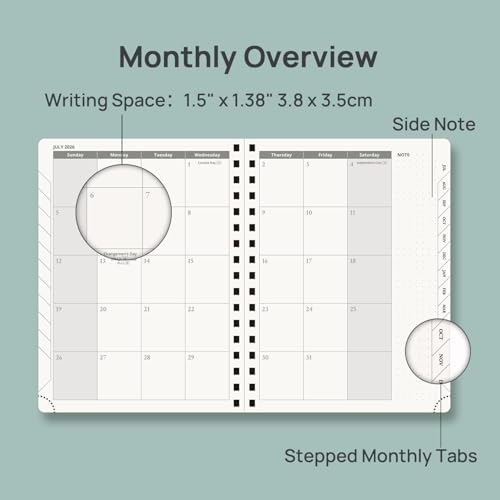 POPRUN Planner 2026-2027 (Medium - 6.5'' x 8.5'') Academic Weekly Planner