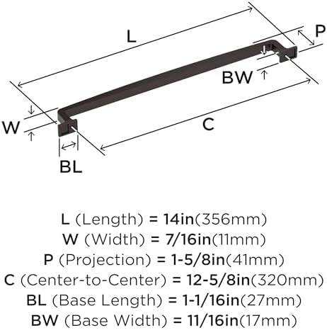 Amerock 12-5/8" Westerly Oil-Rubbed Bronze Drawer Pull