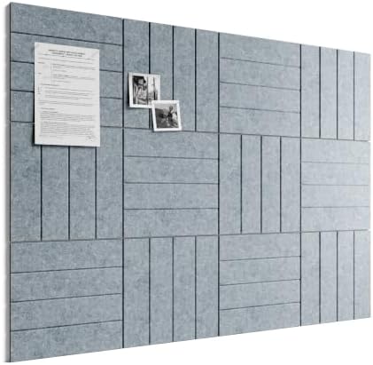 Bumusty 48" x 36" Large Cork Board Alternative, Blue Gray