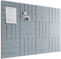 Bumusty 48" x 36" Large Cork Board Alternative, Blue Gray
