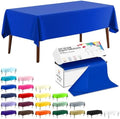 CXPSINC 54 Inch X 300 Feet Plastic Table Cover Roll Disposable Tablecloth with Slide Cutter for All Type/Shape Tables | Party, Banquet, Birthdays, Weddings(Blue, 300 Feet)