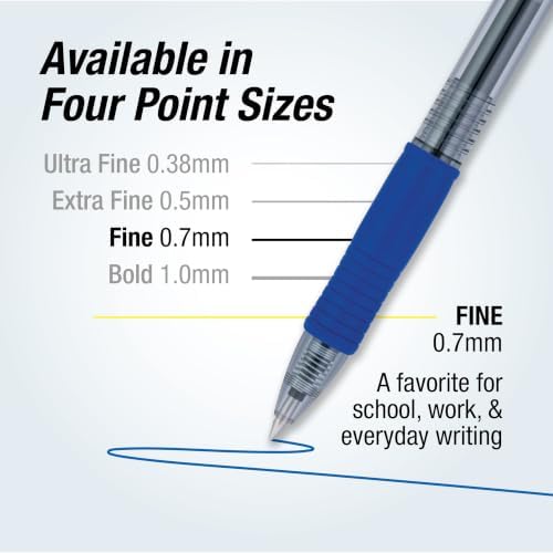 PILOT G2 Gel Roller Pens Fine Point, Blue Ink Pens Fine Point, Pack of 14