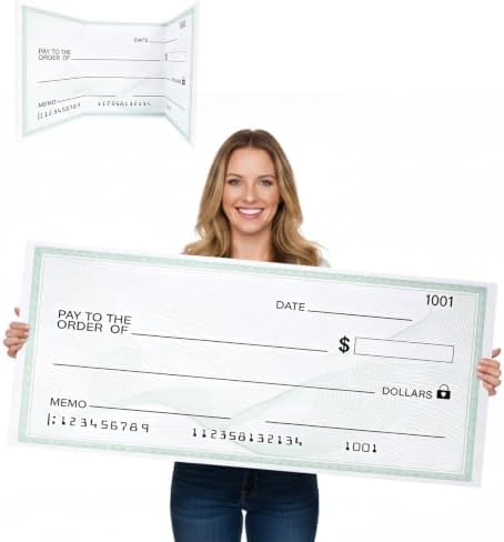 Penitue 83.8x35.6cm/33x14in Oversized Fake Checks Award for Presentation