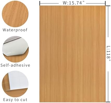 Natural Wood Contact Paper Peel & Stick Wood Textured Wallpaper 15.7"x118"