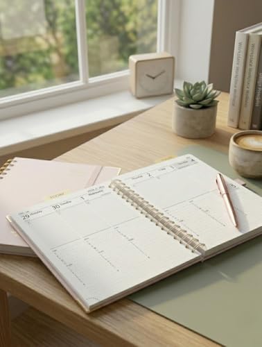 POPRUN 2026-2027 Weekly Planner 6.25" x 8.5" Weekly and Monthly Planner