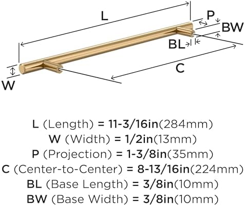 Amerock 8-13/16" Bar Pulls Champagne Bronze Drawer Pull