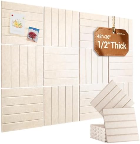 48" x 36" Large Felt Bulletin Board 1/2" Thick, Oatmeal