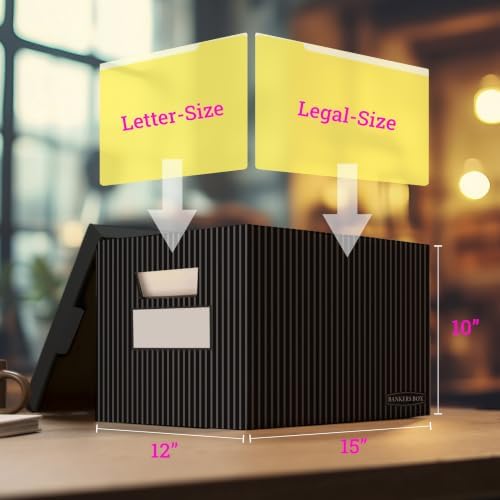Bankers Box 4-Pack Medium-Duty File Storage Boxes, Letter/Legal, FastFold