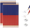 30 PCS Checking & Grading Pencils, Red and Blue Double Ended Erasable Pencils with Sharpeners, Pre-Sharpened #2 HB Back to School Supplies for Teachers, Testing, Office & Map Marking (30)