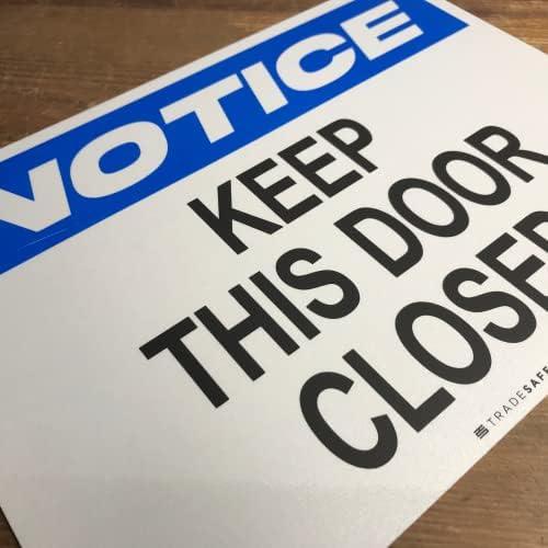 TRADESAFE Keep This Door Closed Sign - Business Sign, Office Sign, Quick Install Aluminum Safety Sign, Light Reflective, UV-Resistant, Waterproof, 14” X 10” Keep Door Closed Sign