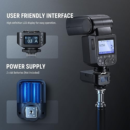 NEEWER QR 2.4G Wireless Flash Receiver for NEEWER QPRO-C, QPRO-N, QPRO-S Triggers, Single Contact with 2.5mm Sync Port, Hot Shoes, 1/4" Thread, Compatible with Godox Yongnuo NEEWER Vision4 S101 NW700