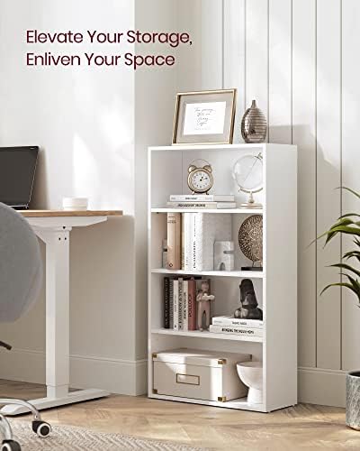 VASAGLE Set of 2 Bookshelves, 23.6 Inches Wide, 4-Tier Open Bookcases