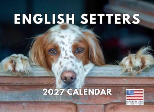 English Setter Calendar 2027 Monthly Wall Calender 12 Month