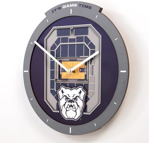 YouTheFan NCAA Butler Bulldogs StadiumView 3D Wall Clock
