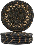 Homespice Kilimanjaro Jute Braided Coasters, Round 4" Set of 6