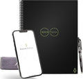 Rocketbook Core Reusable Spiral Notebook, Executive Size 6x8.8, Black - Dotted Pages, App-Connected, Erasable, Durable Cover, Ideal for School, Work, and Creative Projects
