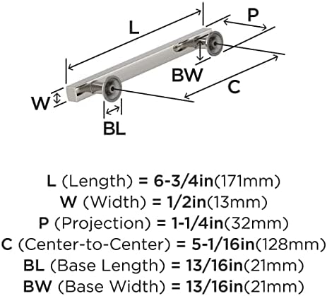 Amerock 5-1/16" Everett Polished Nickel Drawer Pull