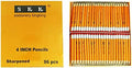 SKKSTATIONERY Half Pencils with Eraser Tops, 4 inch, 96/Box