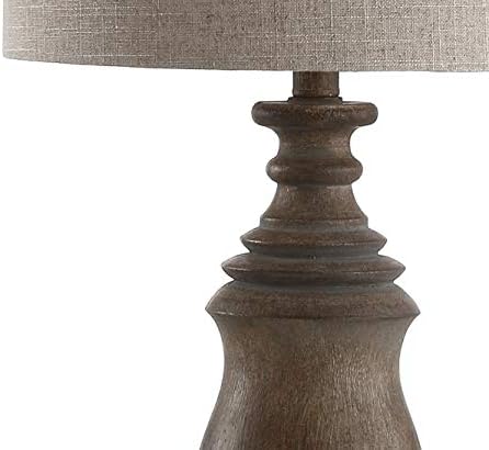 JONATHAN Y Abeline 28.5" LED Table Lamp Faux Wood Resin, Brown