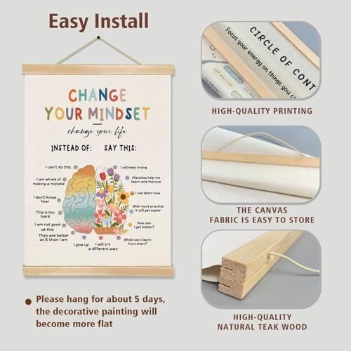 You found a duck Mental Health Motivational Wall Art,Happy Chemicals Poster, Therapy & Counseling Office Decor, School Counselor Supplies, Psychology Classroom Must Haves 14x18.5in (BG021)