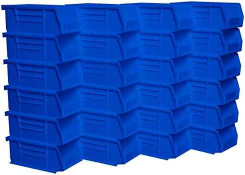 Akro-Mils 30220 AkroBins Plastic Storage Bins, 7"x4"x3", Blue, 24-Pack