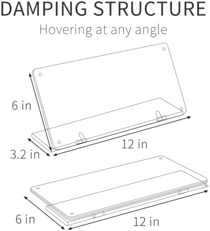 HIIMIEI Acrylic QR Code Stand: Foldable Slant Back Sign Holder - Clear Magnetic Paper Display Standing for Office Store Studios