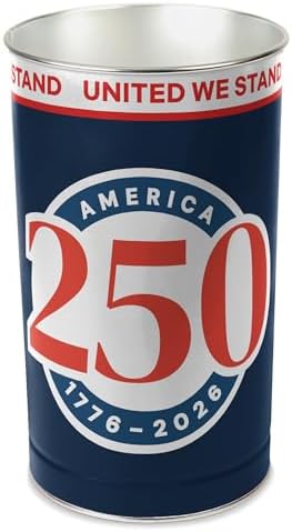 WinCraft Wastebasket - Tapered 15" H Patriotic America 250